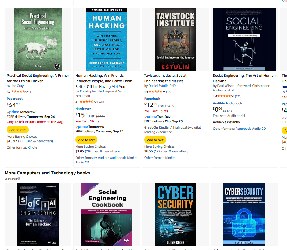 Books on social engineering